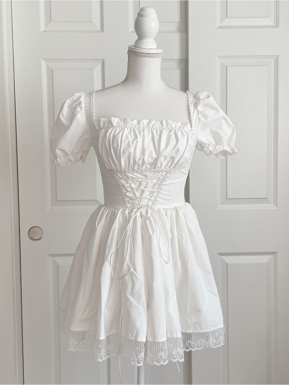 Milkmaid white ྀིྀིྀིྀི mini dress